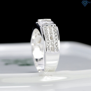 Nhẫn nam bạc đính đá chìm bản nhỏ NNA0893