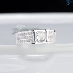 Nhẫn nam bạc đính đá chìm bản nhỏ NNA0893