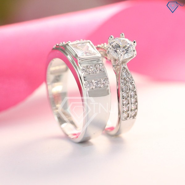Nhẫn đôi bạc nhẫn cặp bạc đẹp ND0367 - Trang Sức TNJ