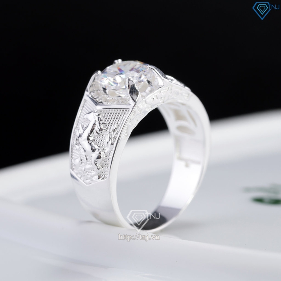 Nhẫn nam bạc hình ngựa cho người tuổi ngọ NNA0894 - Trang sức TNJ