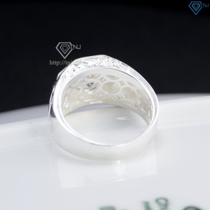 Nhẫn bạc nam hình kim tiền đính đá NNA0895- Trang Sức TNJ