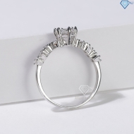 Nhẫn nữ Moissanite cách điệu đính kim cương 6.0mm NNM0097