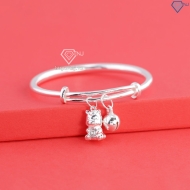 Lắc bạc cho trẻ sơ sinh khắc tên hình ngựa bạc LTT0228