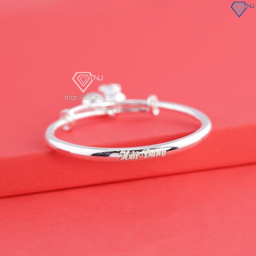 Lắc bạc cho trẻ sơ sinh khắc tên hình ngựa bạc LTT0228