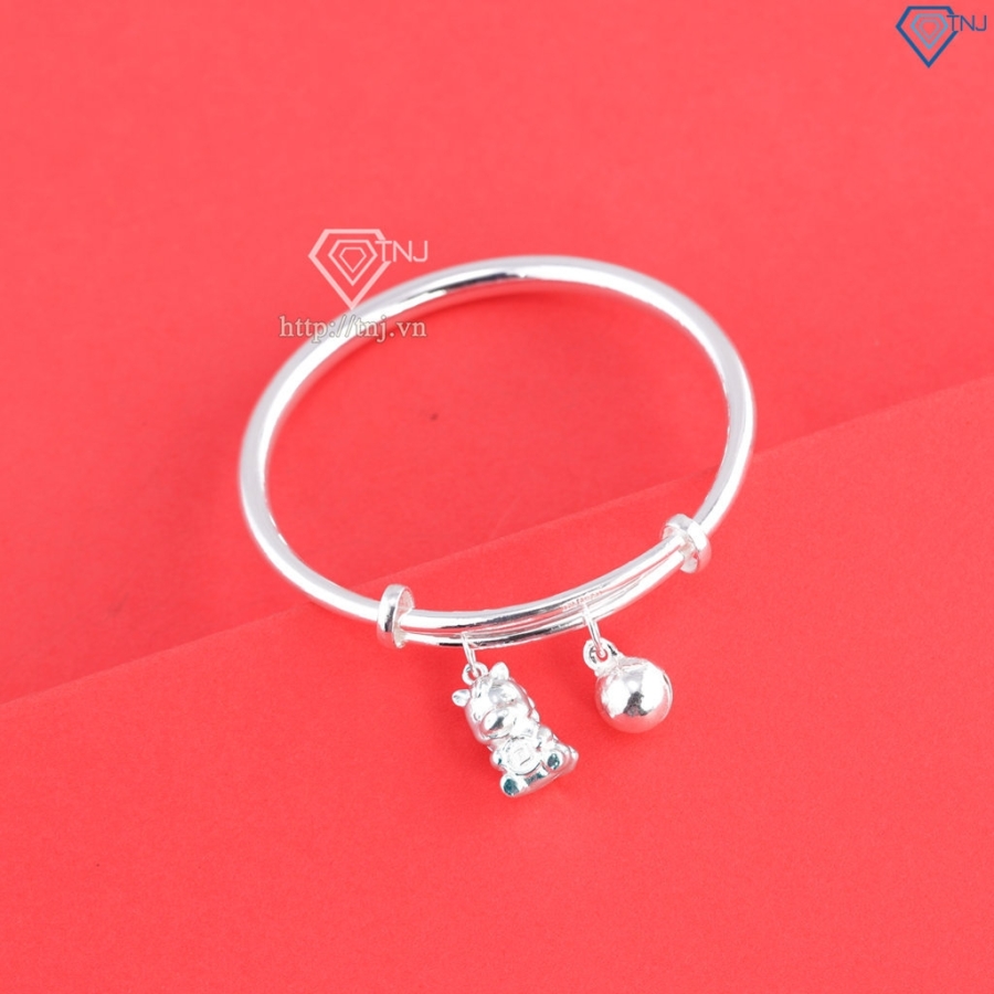 Lắc bạc cho trẻ sơ sinh khắc tên hình ngựa bạc LTT0228