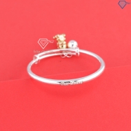 Quà đầy tháng cho bé lắc bạc cho sơ sinh khắc tên ngựa vàng LTT022