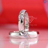 Nhẫn đôi bạc nhẫn cặp bạc đẹp ND0089 - Trang Sức TNJ