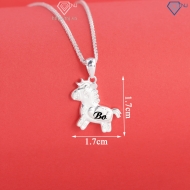 Dây chuyền cho bé hình con ngựa bạc khắc tên DCT0137- Trang Sức TNJ