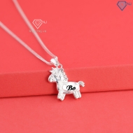 Dây chuyền cho bé hình con ngựa bạc khắc tên DCT0137- Trang Sức TNJ
