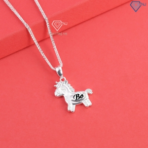 Dây chuyền cho bé hình con ngựa bạc khắc tên DCT0137- Trang Sức TNJ