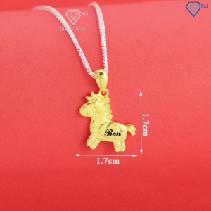 Dây chuyền cho bé hình con ngựa vàng khắc tên DCT0137- Trang Sức TNJ