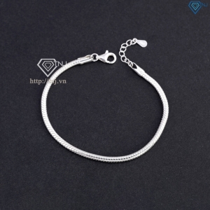 Lắc tay bạc nam đơn giản tròn LTA0046 - Trang Sức TNJ