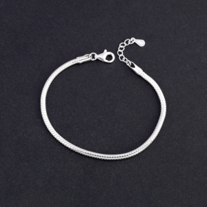 Lắc tay bạc nam đơn giản tròn LTA0046