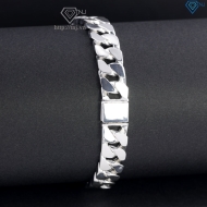 Lắc tay bạc nam mắt xích Cuban không đính đá 10mm LTA0237