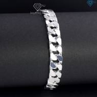 Lắc tay bạc nam mắt xích Cuban không đính đá 10mm LTA0237