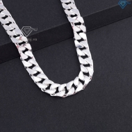 Lắc tay bạc nam mắt xích Cuban không đính đá 10mm LTA0237