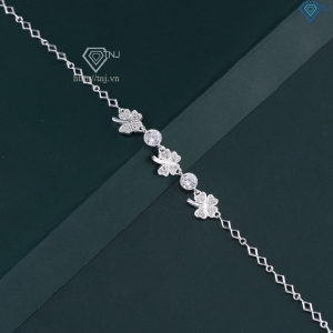 Quà valentine cho bạn gái lắc tay bạc nữ hình cỏ 4 lá may mắn LTN0173