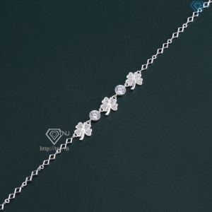 Quà valentine cho bạn gái lắc tay bạc nữ hình cỏ 4 lá may mắn LTN0173