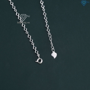 Quà valentine cho bạn gái lắc tay bạc nữ hình cỏ 4 lá may mắn LTN0173