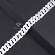 Lắc tay Cuban dạng mắt tròn đính đá phiên bản 11mm LTA0238