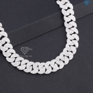 Lắc tay Cuban dạng mắt tròn đính đá phiên bản 11mm LTA0238