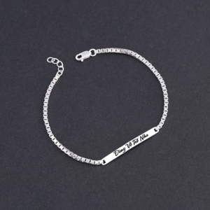 Lắc tay bạc nam khắc tên theo yêu cầu LTA0240