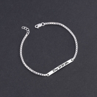 Lắc tay bạc nam khắc tên theo yêu cầu LTA0240