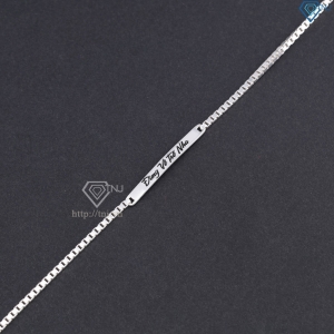 Lắc tay bạc nam khắc tên theo yêu cầu LTA0240- Trang Sức TNJ