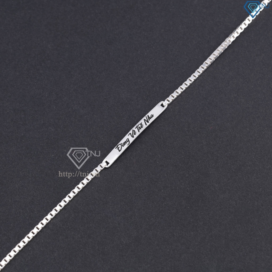 Lắc tay bạc nam khắc tên theo yêu cầu LTA0240- Trang Sức TNJ