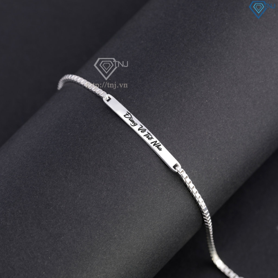 Lắc tay bạc nam khắc tên theo yêu cầu LTA0240- Trang Sức TNJ