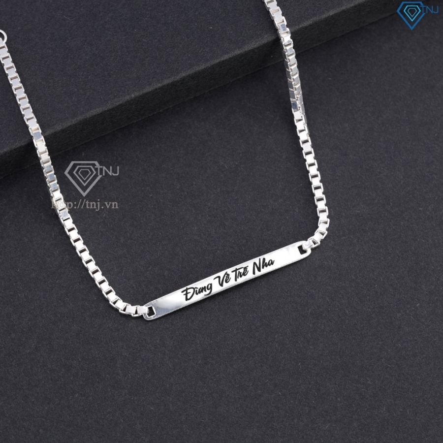 Lắc tay bạc nam khắc tên theo yêu cầu LTA0240- Trang Sức TNJ