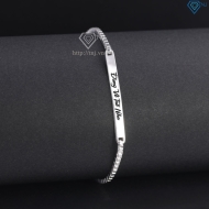 Lắc tay bạc nam khắc tên theo yêu cầu LTA0240- Trang Sức TNJ