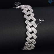 Lắc tay nam Cuban đính full kim cương Moissanite cao cấp LTAM0015