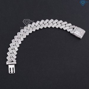 Lắc tay nam Cuban đính full kim cương Moissanite cao cấp LTAM0015