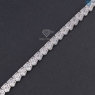 Lắc tay bạc nam Tennis đính full kim cương Moissanite 8mm LTAM0016