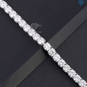 Lắc tay bạc nam Tennis đính full kim cương Moissanite 8mm LTAM0016