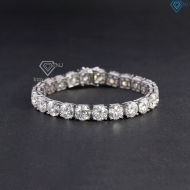 Lắc tay bạc nam Tennis đính full kim cương Moissanite 8mm LTAM0016