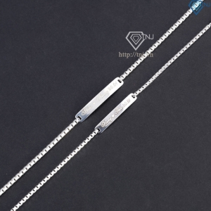 Vòng tay đôi bạc vòng tay cặp bạc khắc chữ cái theo yêu cầu LTD0067