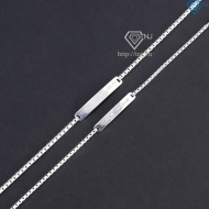 Vòng tay đôi bạc vòng tay cặp bạc khắc chữ cái theo yêu cầu LTD0067