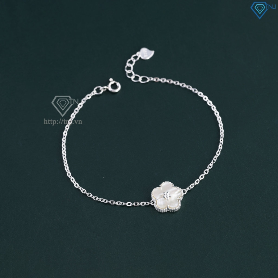 Lắc tay bạc nữ hoa 5 cánh đơn giản LTN0458
