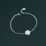 Lắc tay bạc nữ hoa 5 cánh đơn giản LTN0458