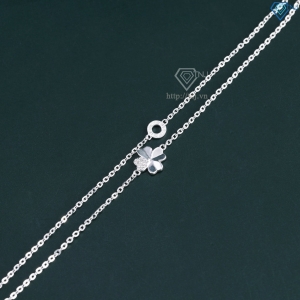 Lắc tay bạc nữ cỏ 4 lá may mắn dây kép LTN0459 - Trang Sức TNJ