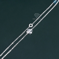 Lắc tay bạc nữ cỏ 4 lá may mắn dây kép LTN0459 - Trang Sức TNJ