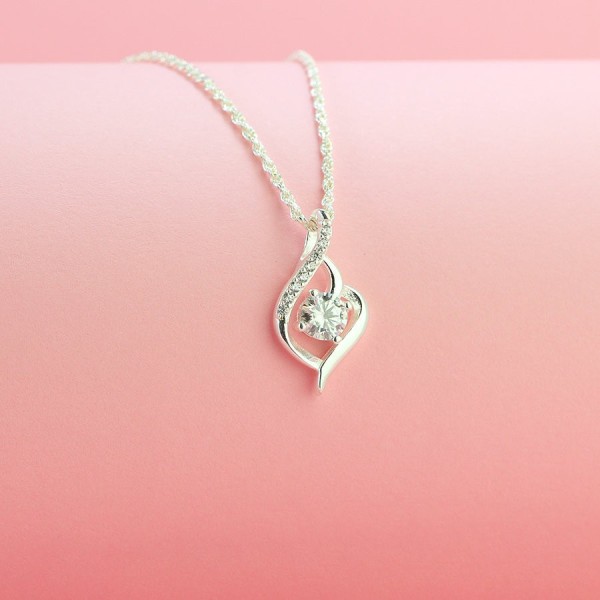 Dây chuyền nữ Moissanite đính kim cương hình trái tim 5.0mm DCNM0009