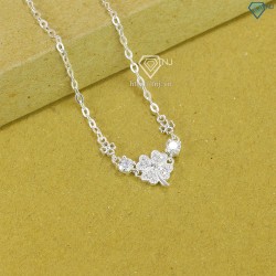 Quà 8 3 cho người yêu lắc tay nữ hình cỏ 4 lá đính kim cương LTNM0007