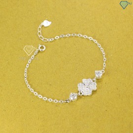 Quà 8 3 cho người yêu lắc tay cỏ 4 lá đính full kim cương LTNM0004