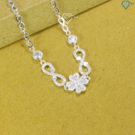 Quà 8 3 cho người yêu lắc tay cỏ 4 lá đính full kim cương Moissanite d