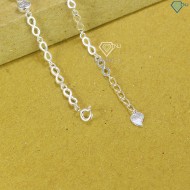 Quà 8 3 cho người yêu lắc tay cỏ 4 lá đính full kim cương Moissanite d