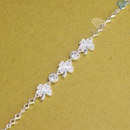 Quà 8 3 cho người yêu lắc tay cỏ 4 lá may mắn full Moissanit LTNM0011