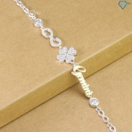 Quà 8 3 cho người yêu lắc tay cỏ 4 lá đính full kim cương LTNM0015